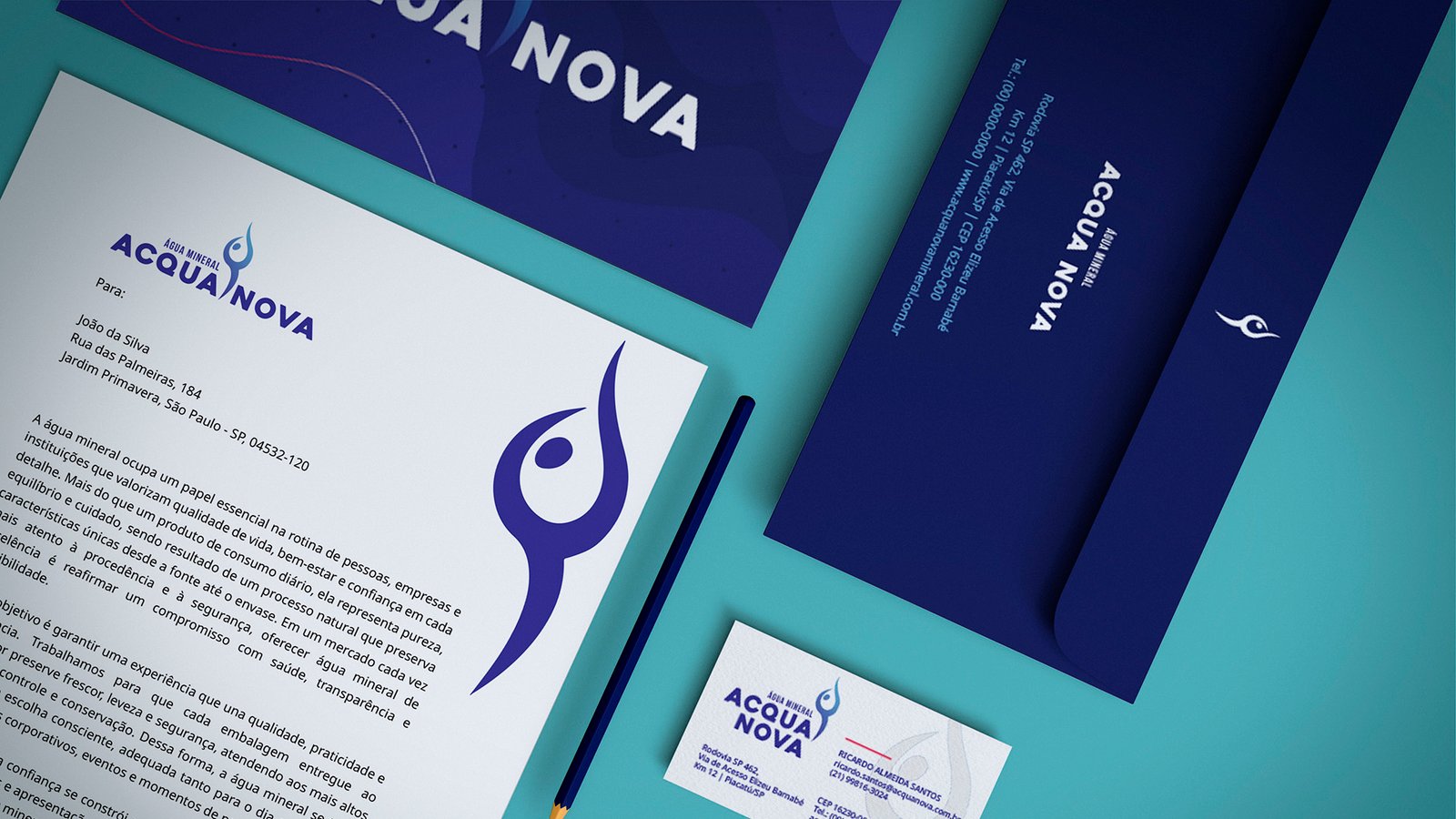 Aplicações Logotipo Acqua Nova